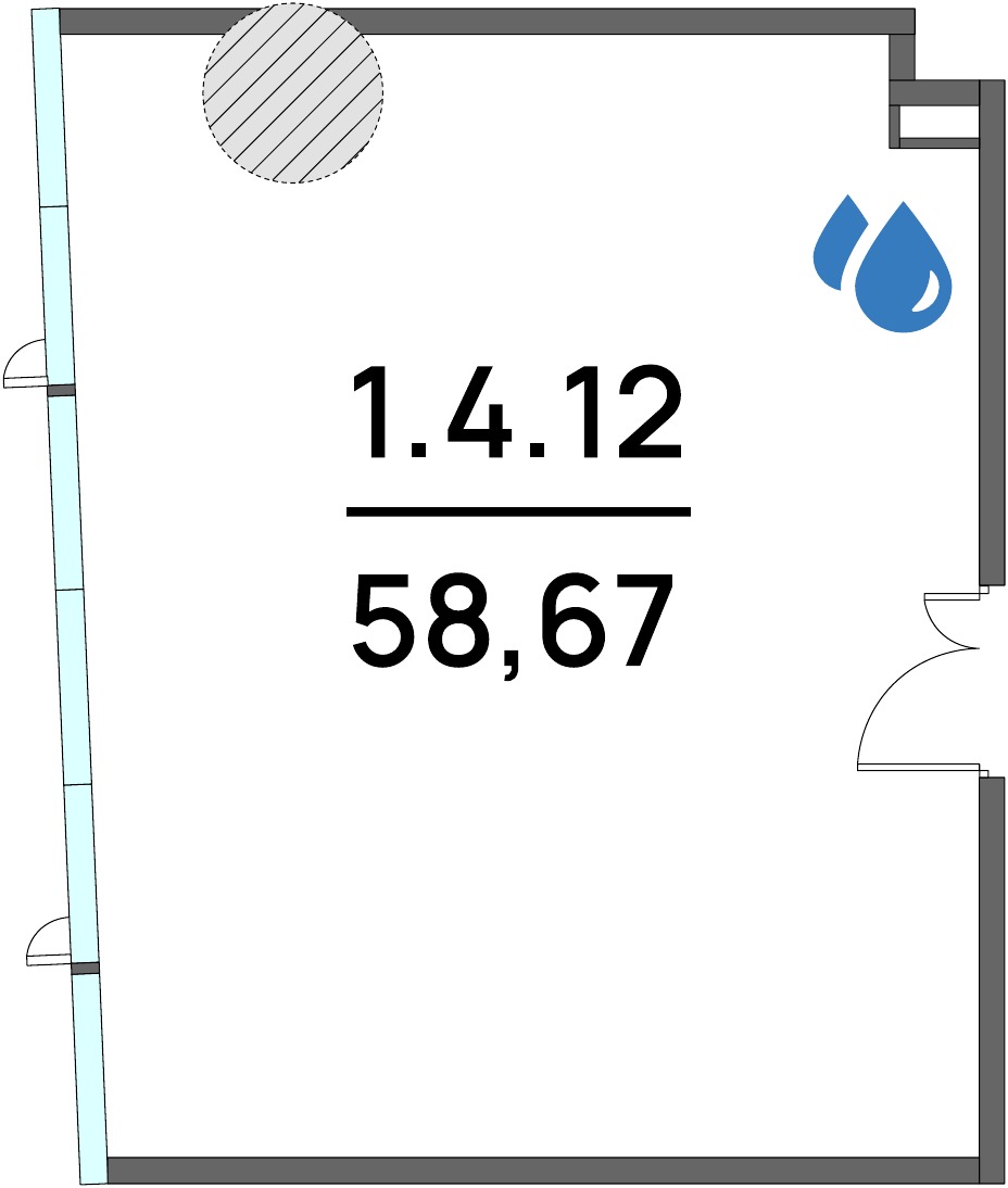 Офис 58,67 м²