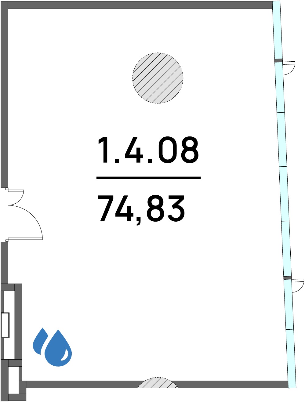 Офис 74,83 м²